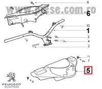 Carena far originala Peugeot Vclic Evolution 4T 50cc (08-12) (neagra)